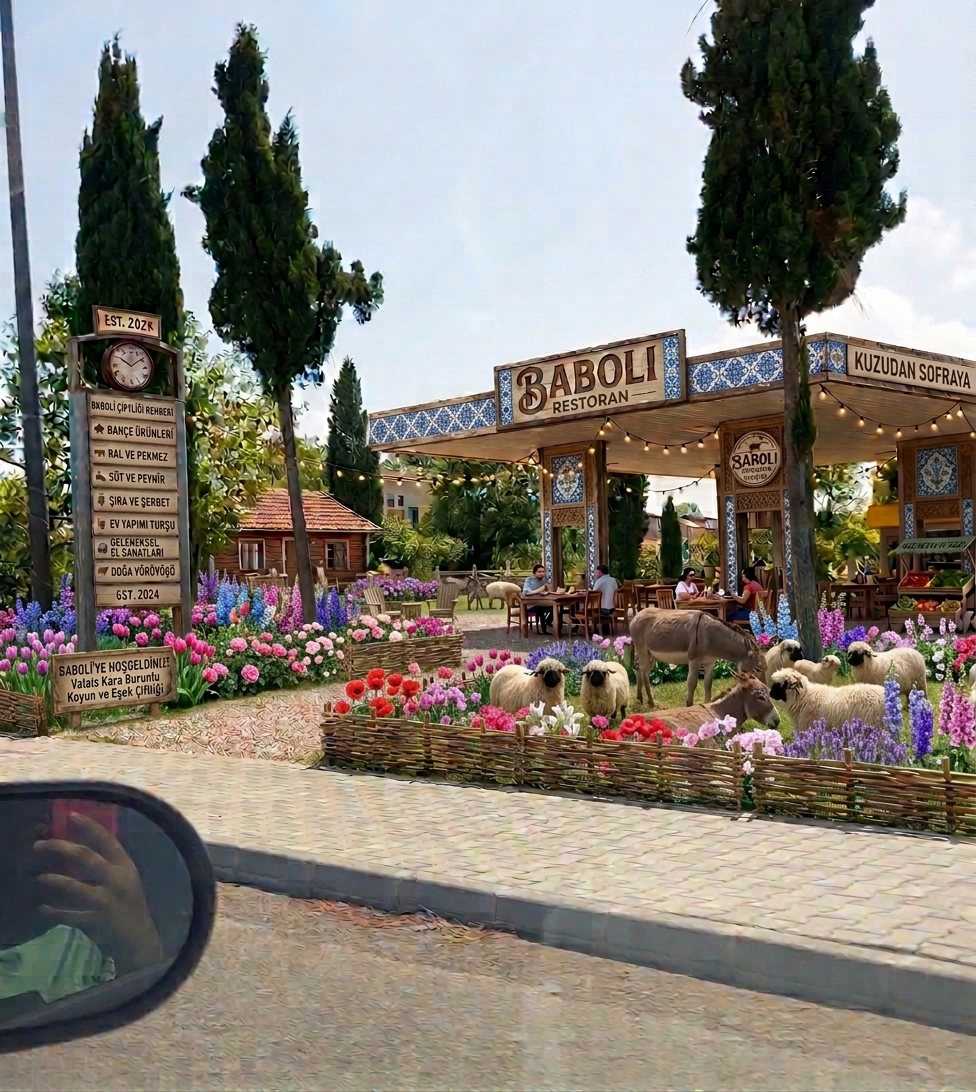 Dönüşüm sonrası çiftlik lokantası tasarımı